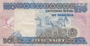 50 NAIRA BANK OF NIGERIA REF 1328 - World Banknotes - Cambridgeshire Coins