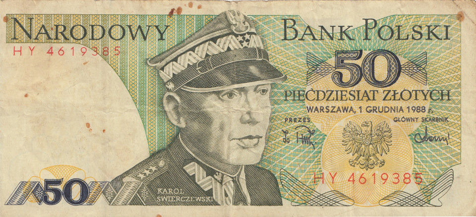 50 ZLOTY BANKNOTE POLAND ( REF 106 ) - World Banknotes - Cambridgeshire Coins