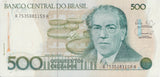 500 QUINHENTOS CURZADOS BANCO CENTRAL DO BRASIL BRAZIL BANKNOTE REF 23 - World Banknotes - Cambridgeshire Coins