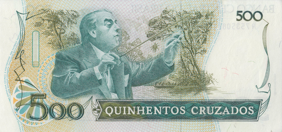 500 QUINHENTOS CURZADOS BANCO CENTRAL DO BRASIL BRAZIL BANKNOTE REF 23 - World Banknotes - Cambridgeshire Coins