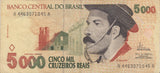 5000 CRUZEIROS REAIS BANCO CENTRAL DO BRASIL BRAZIL BANKNOTE REF 429 - World Banknotes - Cambridgeshire Coins
