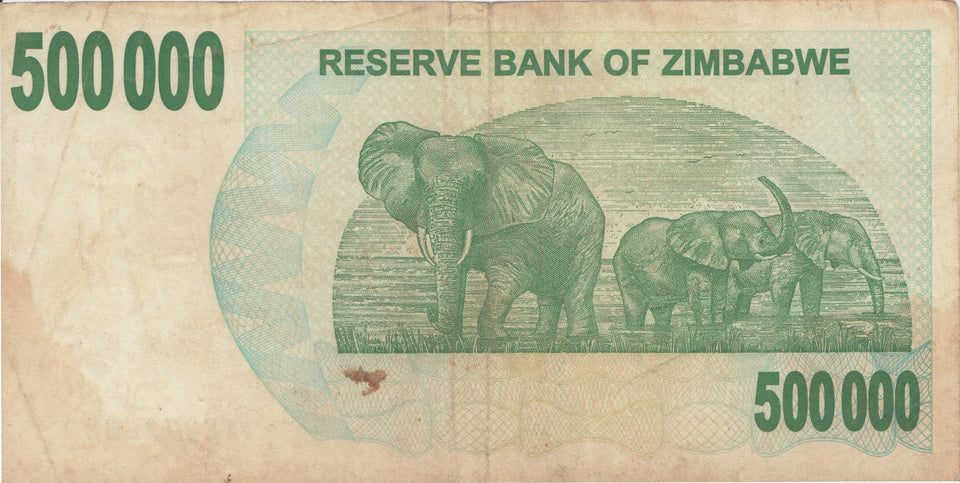 500000 DOLLARS BANKNOTE ZIMBABWE ( REF 119 ) - World Banknotes - Cambridgeshire Coins