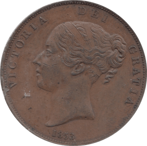 1853 PENNY ( FINE ) 24 - Penny - Cambridgeshire Coins