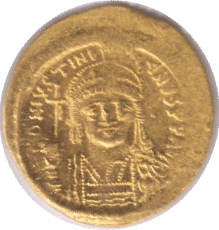 527 AD-565 AD JUSTINIAN 1ST BYZANTINE SOLIDUS GOLD COIN 5.4G - Roman coins - Cambridgeshire Coins