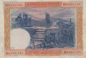 100 PESATAS BANKNOTE SPAIN ( REF 335 )
