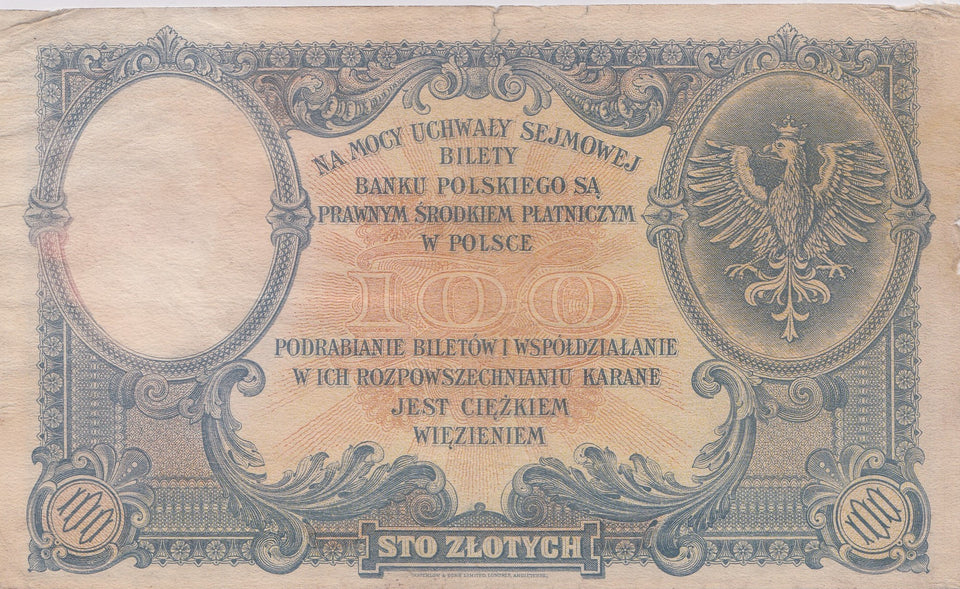 100 ZLOTY BANKNOTE POLAND ( REF 327 )