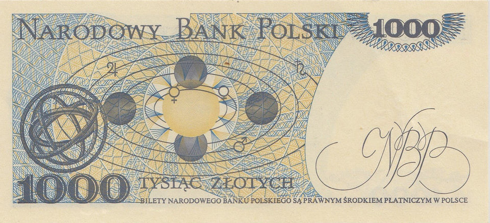 1000 ZLOTY BANKNOTE POLAND ( REF 318 )