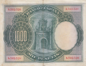 1000 PESATAS BANKNOTE SPAIN ( REF 333 )