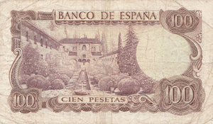 100 PESETA BANKNOTE SPAIN ( REF 257 )