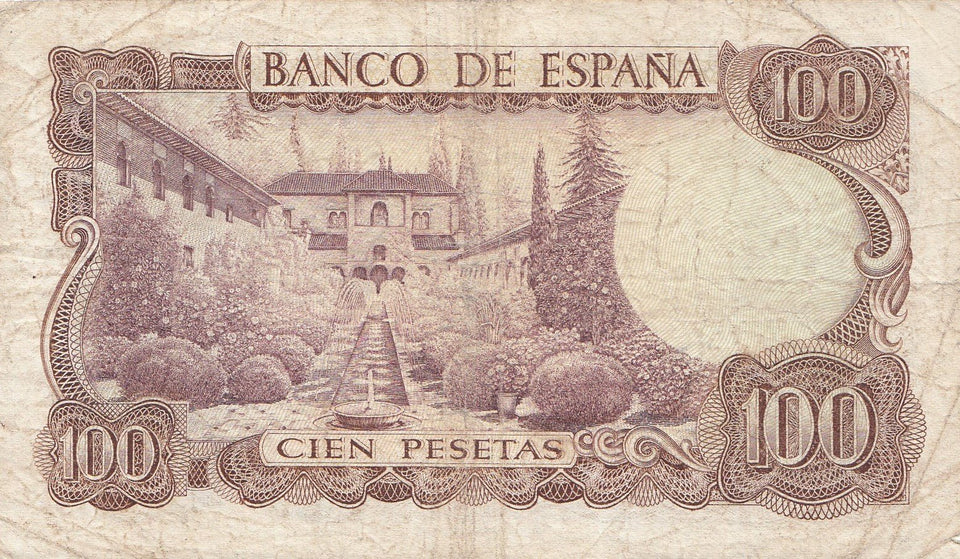 100 PESETA BANKNOTE SPAIN ( REF 257 )