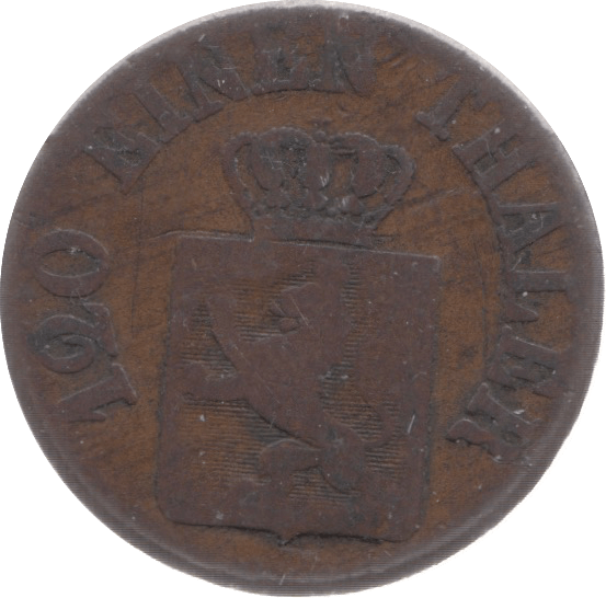 1843 GERMAN STATES 3 HELLER 6 - WORLD COINS - Cambridgeshire Coins