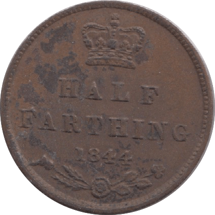 1844 HALF FARTHING ( GVF ) 19 - Half Farthing - Cambridgeshire Coins