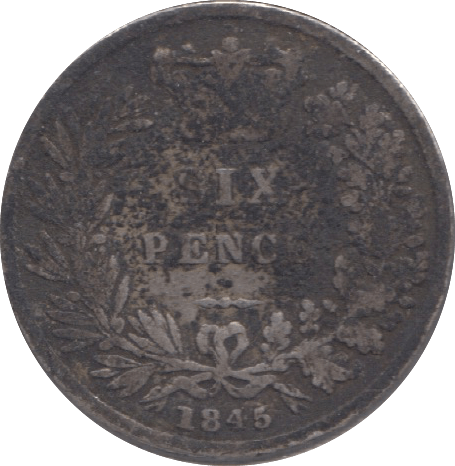 1845 SIXPENCE ( FAIR ) 17 - Sixpence - Cambridgeshire Coins