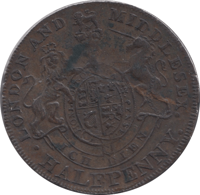 1790 LONDON & MIDDLESEX HALFPENNY TOKEN