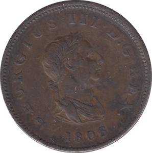 1806 HALFPENNY ( VF ) 22