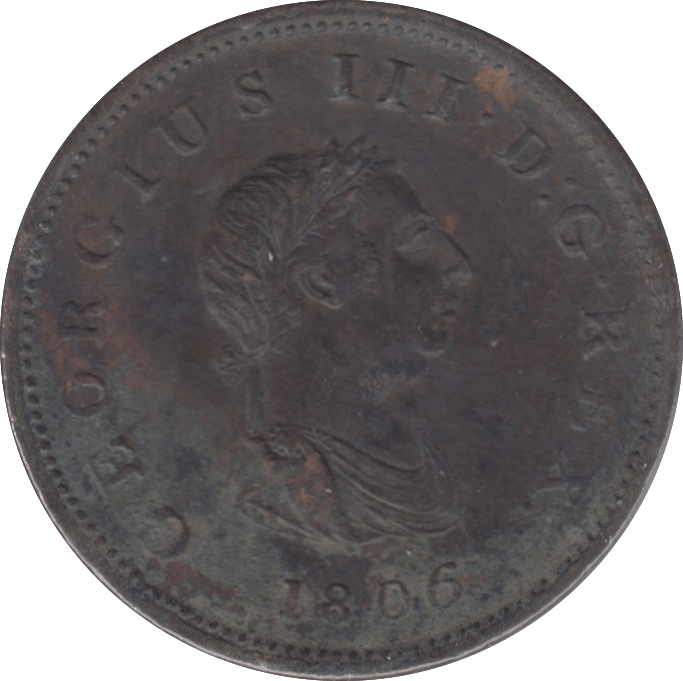 1806 HALFPENNY ( VF ) 23