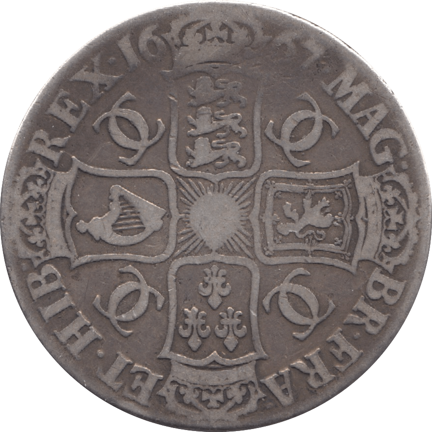 1667 Coin 1667 CROWN ( FINE ) - Cambridgeshire Coins – Cambridgeshire Coins