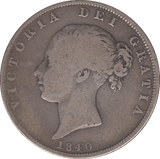 1840 HALFCROWN ( F ) - Halfcrown - Cambridgeshire Coins