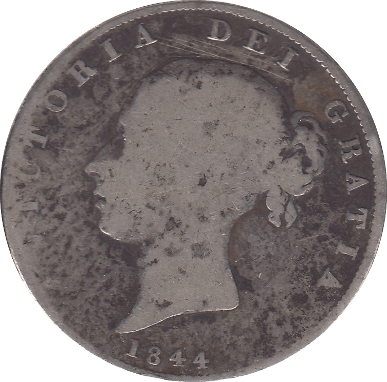 1844 HALFCROWN ( FAIR ) D - Halfcrown - Cambridgeshire Coins