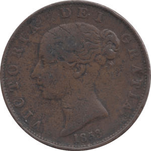 1853 HALFPENNY ( F ) 1 - Halfpenny - Cambridgeshire Coins