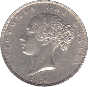 1850 HALFCROWN ( EF ) SCARCE IN THIS GRADE - HALFCROWN - Cambridgeshire Coins