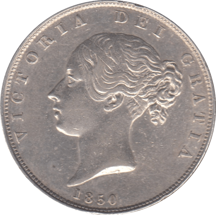 1850 HALFCROWN ( EF ) SCARCE IN THIS GRADE - HALFCROWN - Cambridgeshire Coins