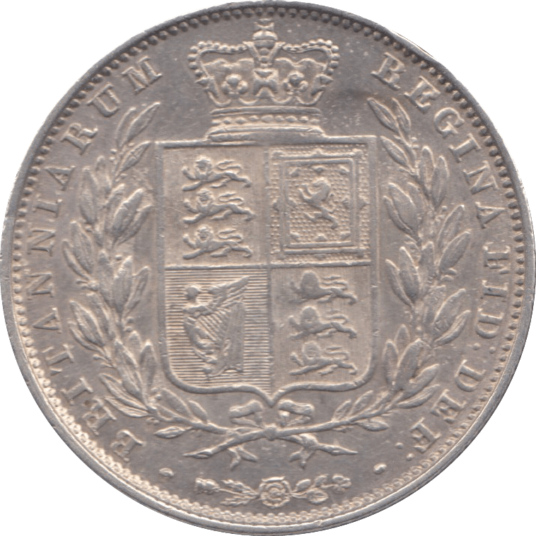 1850 HALFCROWN ( EF ) SCARCE IN THIS GRADE - HALFCROWN - Cambridgeshire Coins
