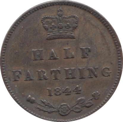 1844 HALF FARTHING ( EF ) 3 - Half Farthing - Cambridgeshire Coins