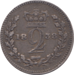 1838 MAUNDY TWO PENCE ( GF ) 3 - Maundy Coins - Cambridgeshire Coins
