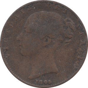 1845 FARTHING ( F ) - Farthing - Cambridgeshire Coins