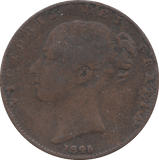 1845 FARTHING ( F ) - Farthing - Cambridgeshire Coins