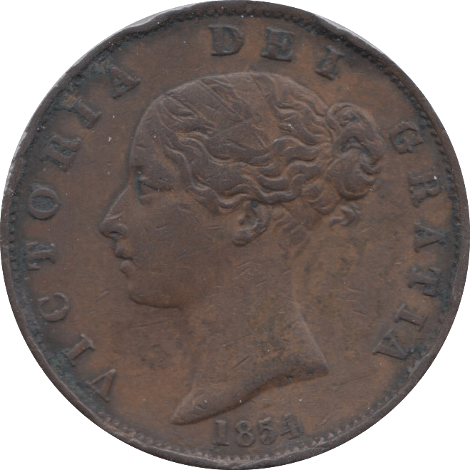 1854 HALFPENNY ( VF ) - Halfpenny - Cambridgeshire Coins