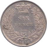 1850 SIXPENCE( UNC ) - Shilling - Cambridgeshire Coins