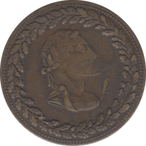 1812 HALFPENNY TOKEN CANADA THOMAS HALLIDAY ( REF 1 )