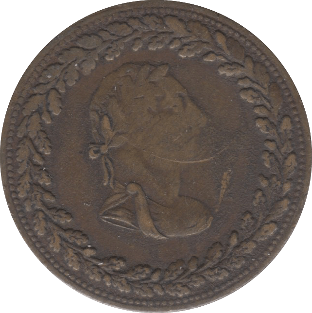 1812 HALFPENNY TOKEN CANADA THOMAS HALLIDAY ( REF 1 )