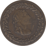 1812 HALFPENNY TOKEN CANADA THOMAS HALLIDAY ( REF 1 )