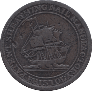 1811 HALFPENNY TOKEN BRISTOL & LDN ( REF 9 )