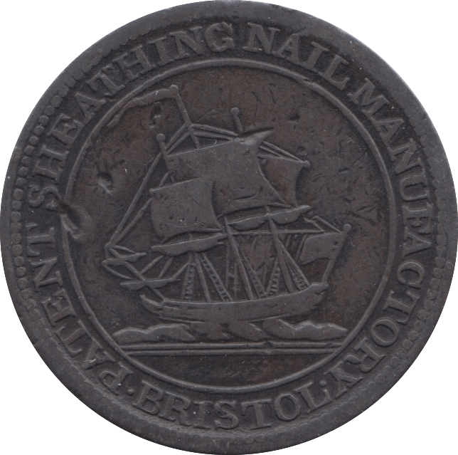 1811 HALFPENNY TOKEN BRISTOL & LDN ( REF 9 )