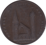 1801 HALFPENNY CONDER TOKEN ANGUSSHIRE D AND H 8 BRECHIN SMITH & WILSON ( REF 16 )