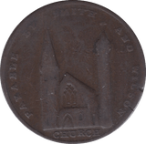 1801 HALFPENNY CONDER TOKEN ANGUSSHIRE D AND H 8 BRECHIN SMITH & WILSON ( REF 16 )