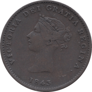 1843 HALFPENNY TOKEN NEW BRUNSWICK CANADA ( REF 2 ) - Token - Cambridgeshire Coins