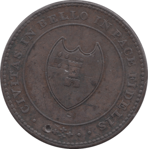 1811 HALFPENNY TOKEN WORCESTER ( REF 12 )
