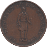 1837 HALFPENNY TOKEN PROVINCE OF CANADA ( REF 5 ) - Token - Cambridgeshire Coins