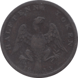 1814 HALFPENNY TOKEN EAGLE ( REF 17 )