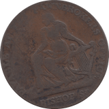1804 PENNY TOKEN PAYABLE AT THE PAWNBROKERS OFFICE BISHOP ST ( REF 4 )
