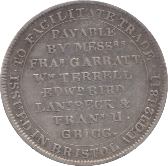 1811 SILVER TOKEN BRISTOL XII PENCE ( REF 26 )