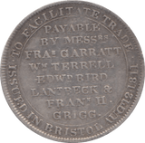 1811 SILVER TOKEN BRISTOL XII PENCE ( REF 26 )