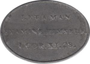 1843 TOKEN FREE CHURCH OF SCOTLAND SCOTTISH PEW TOKEN ( REF 22 ) - Token - Cambridgeshire Coins