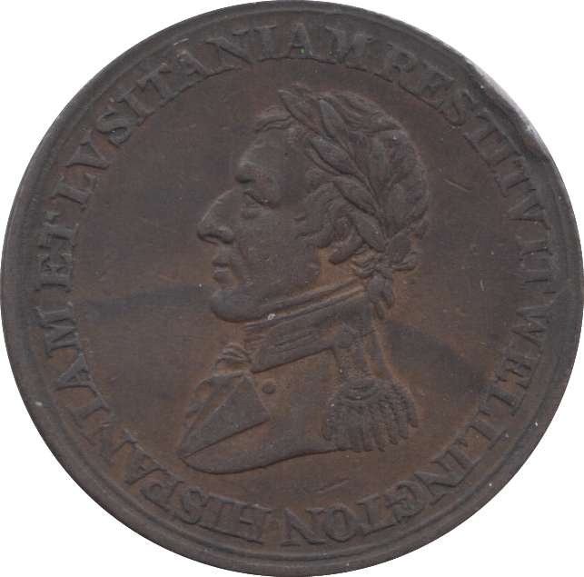 1808 HALFPENNY TOKEN CANADA DUKE OF WELLINGTON ( REF 11 )
