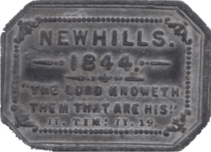 1844 TOKEN NEW HILL CHURCH OF ENGLAND COMMUNION ( REF 23 ) - Token - Cambridgeshire Coins